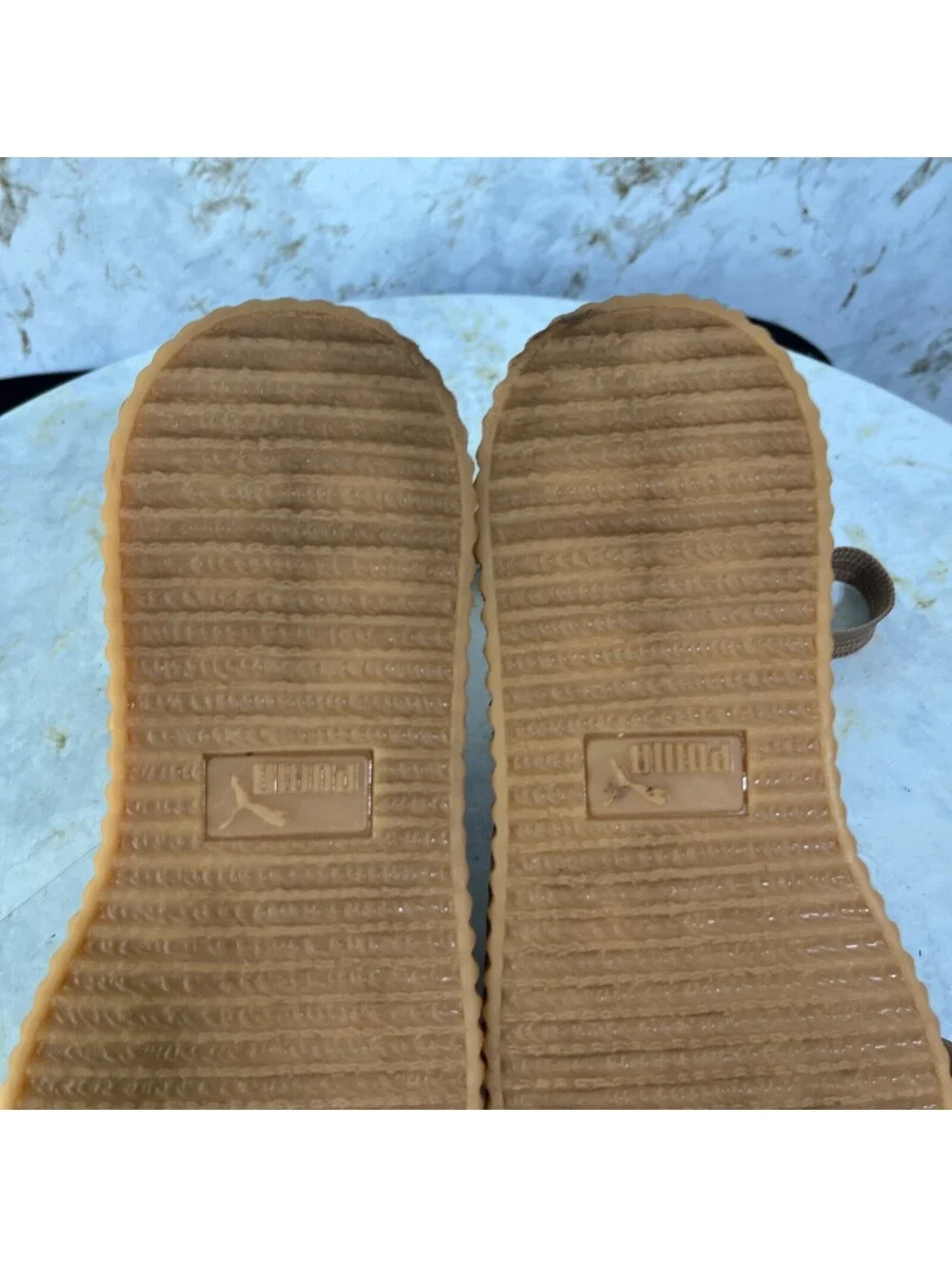 Puma Fenty Creeper Rihanna Womens Size 7.5 Shoes Brown Leather Platform Sneakers